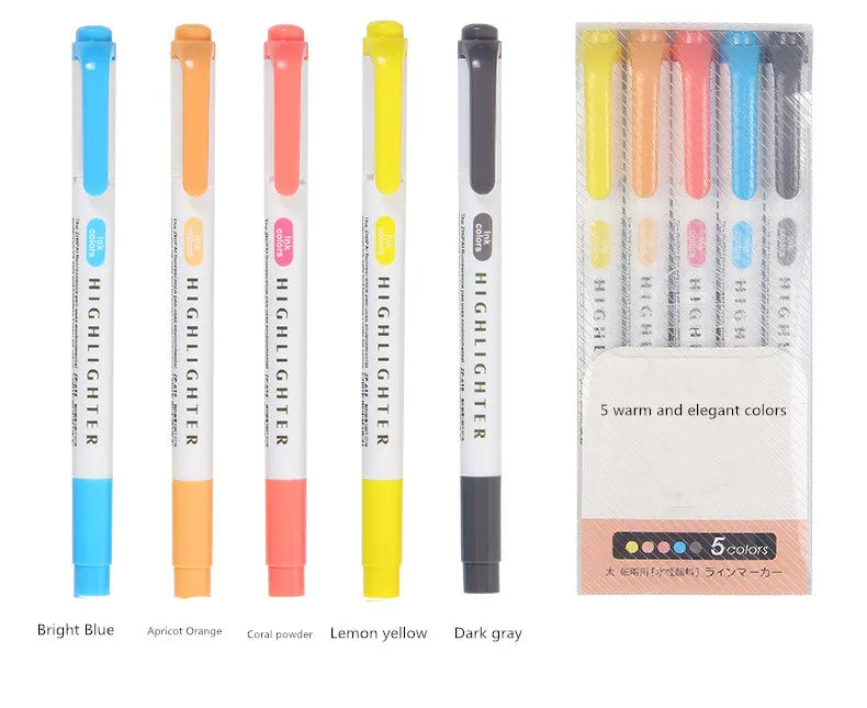 25 Colors Double Head Highlighter Pen