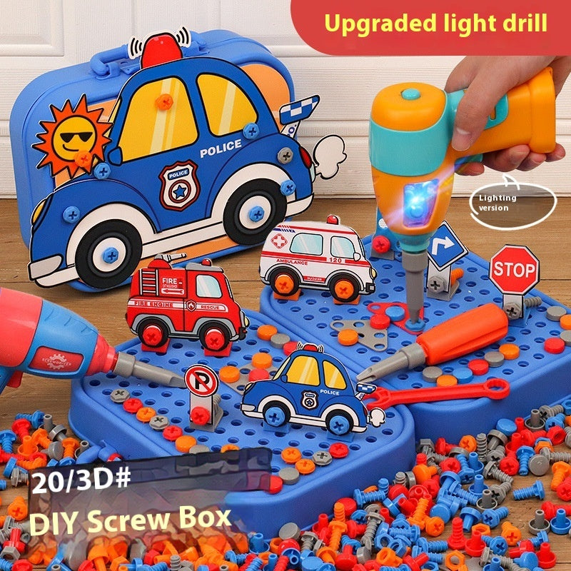 Electric Screw Tool Box Children&#39;s Toy Electric Drill Set