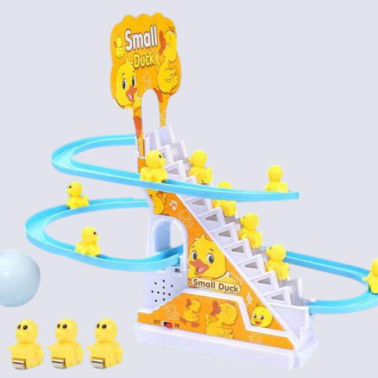 Electric climbing stair track toy