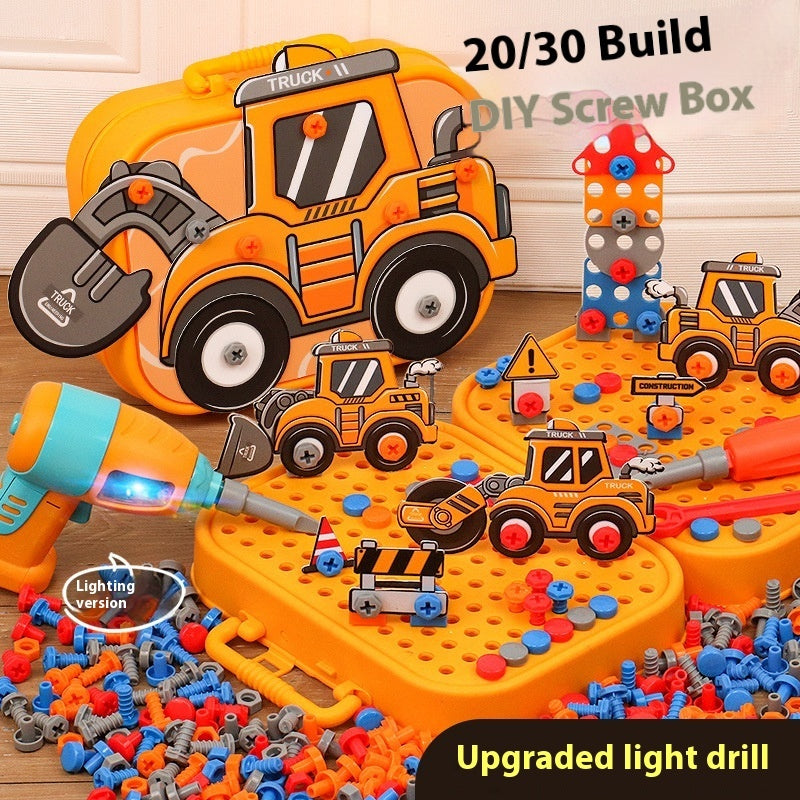 Electric Screw Tool Box Children&#39;s Toy Electric Drill Set