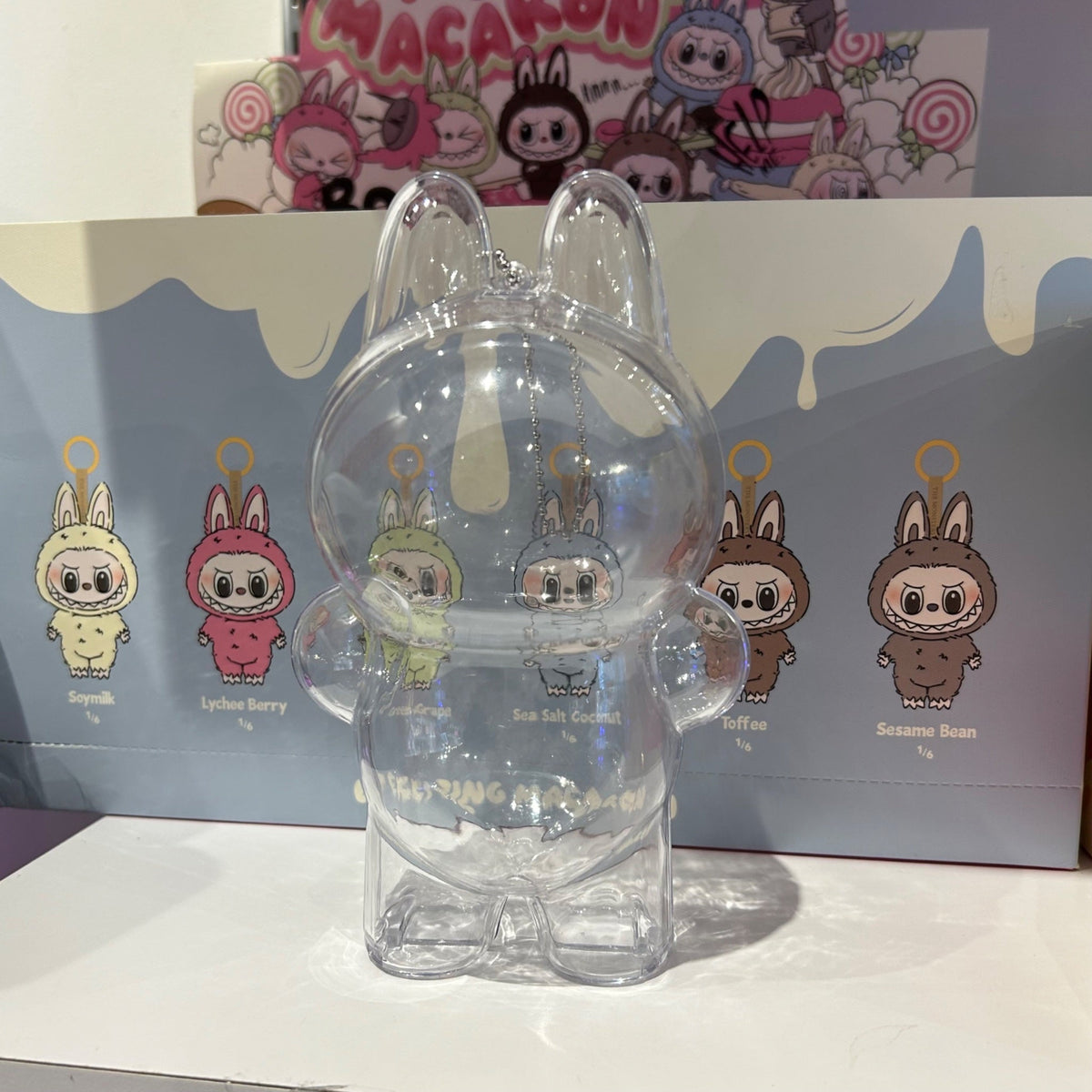 Clear protective case for Labubu The Monsters Tasty Macaron