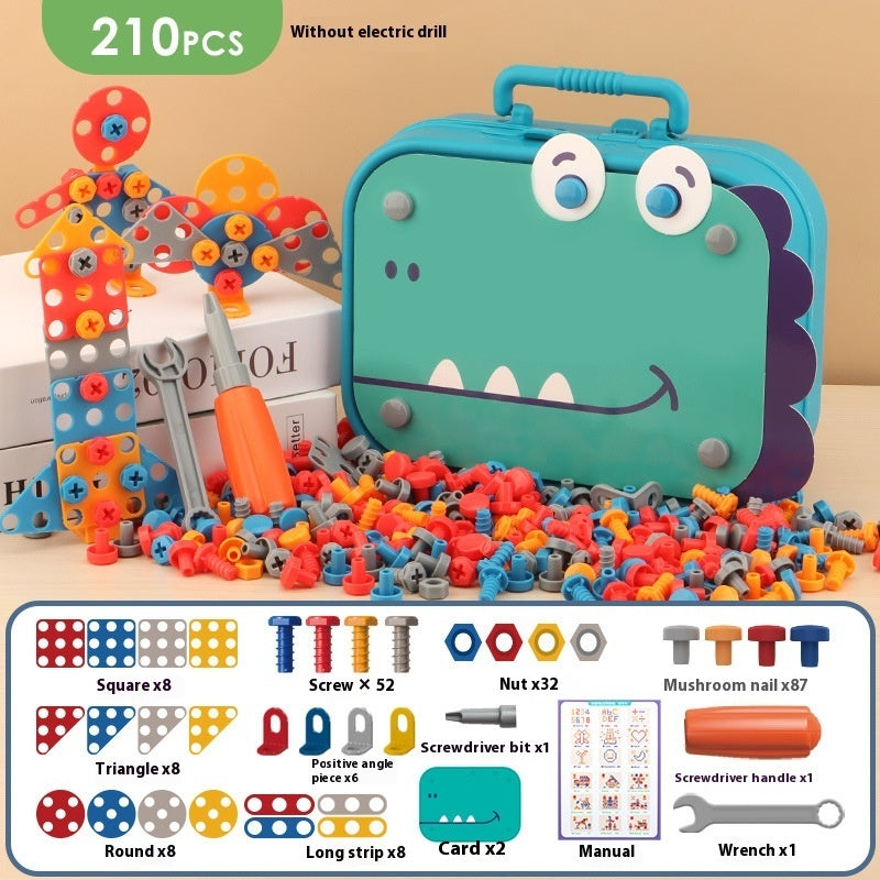 Electric Screw Tool Box Children&#39;s Toy Electric Drill Set