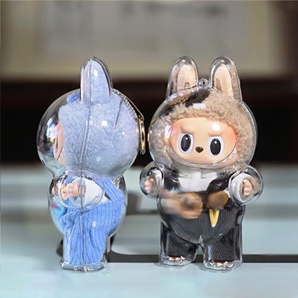 Clear protective case for Labubu The Monsters Tasty Macaron