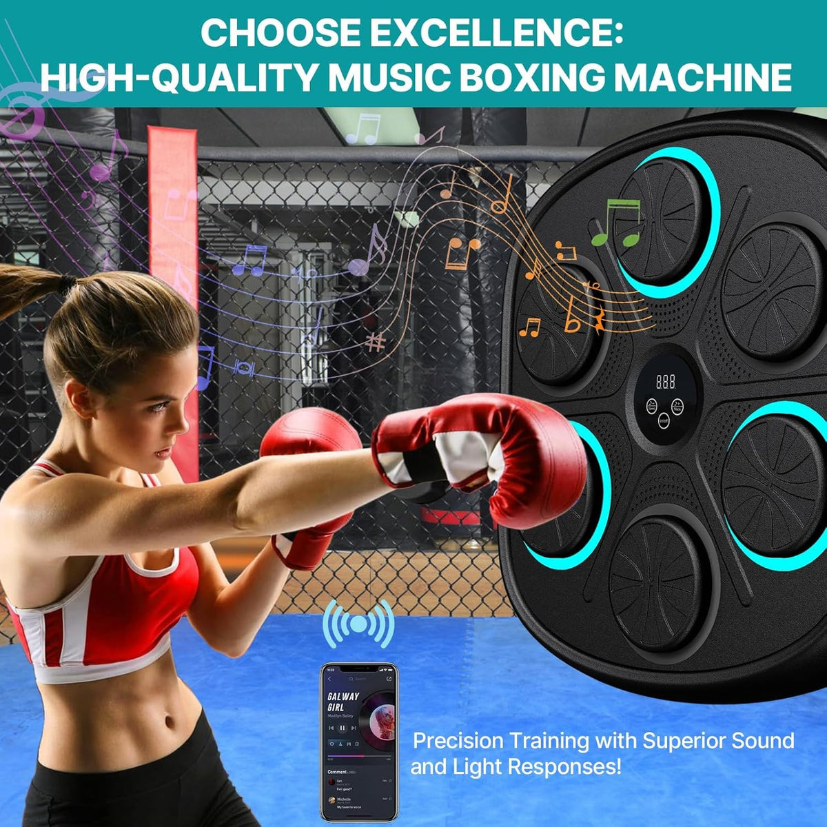 Intelligent Music Boxing Machine With RGB Light