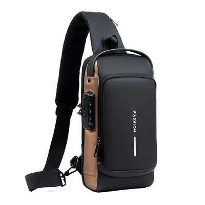 USB Charging Crossbody Shoulder Bag Multifunctional Anti-theft