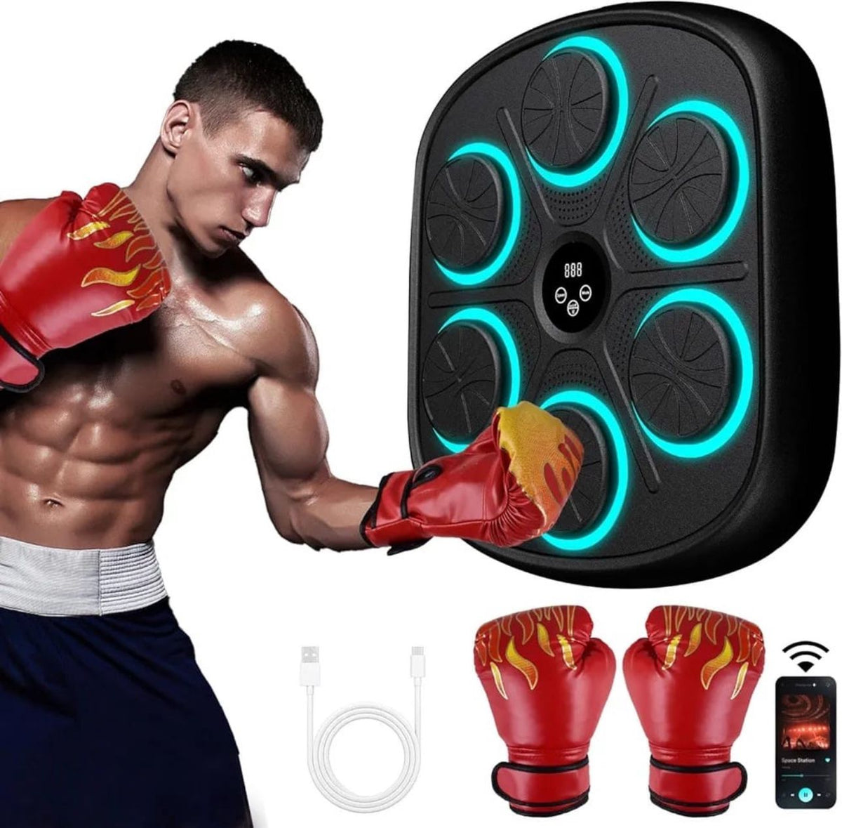 Intelligent Music Boxing Machine With RGB Light