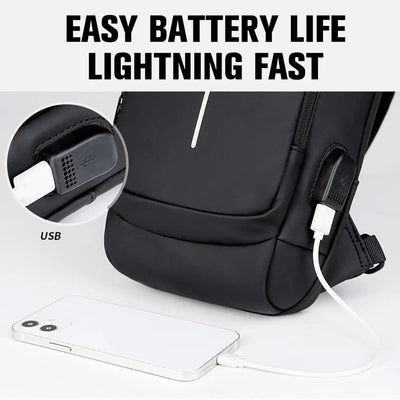 USB Charging Crossbody Shoulder Bag Multifunctional Anti-theft