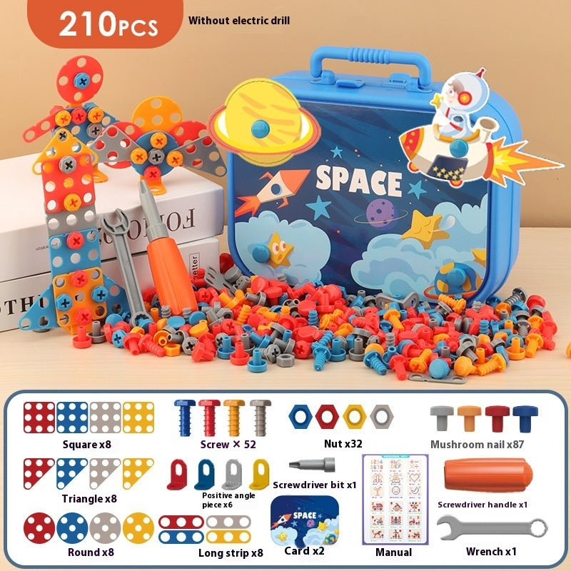 Electric Screw Tool Box Children&#39;s Toy Electric Drill Set