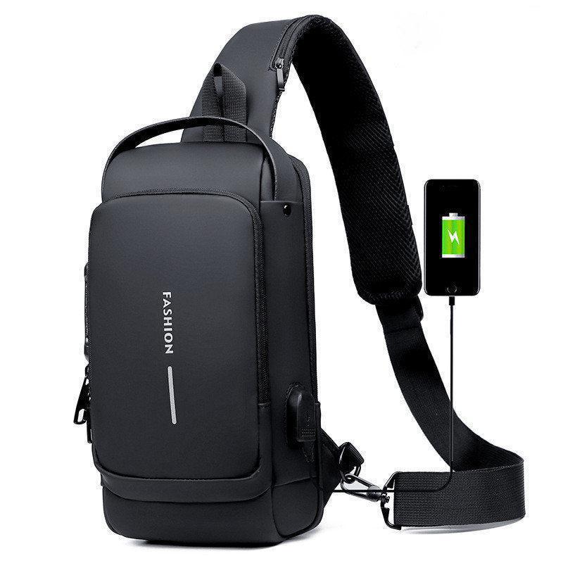 USB Charging Crossbody Shoulder Bag Multifunctional Anti-theft