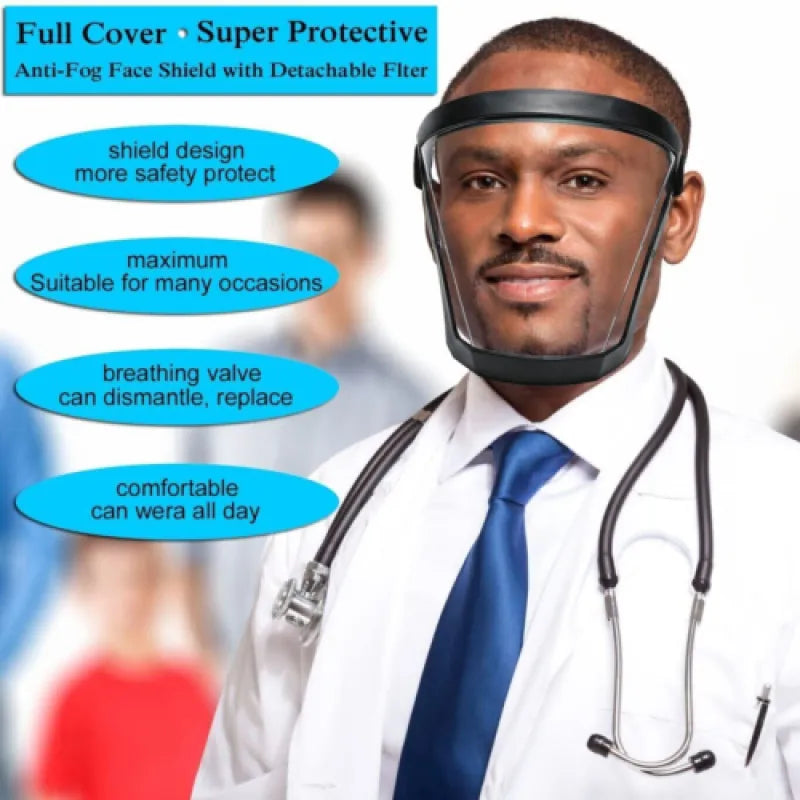 ANTI-FOG PROTECTIVE FULL FACE SHIELD
